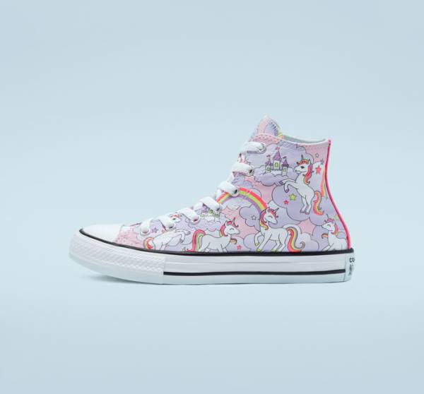 Boty Vysoké Converse Chuck Taylor All Star Neon Unicorn Růžové Viacfarebný Bílé | CV-285MKY