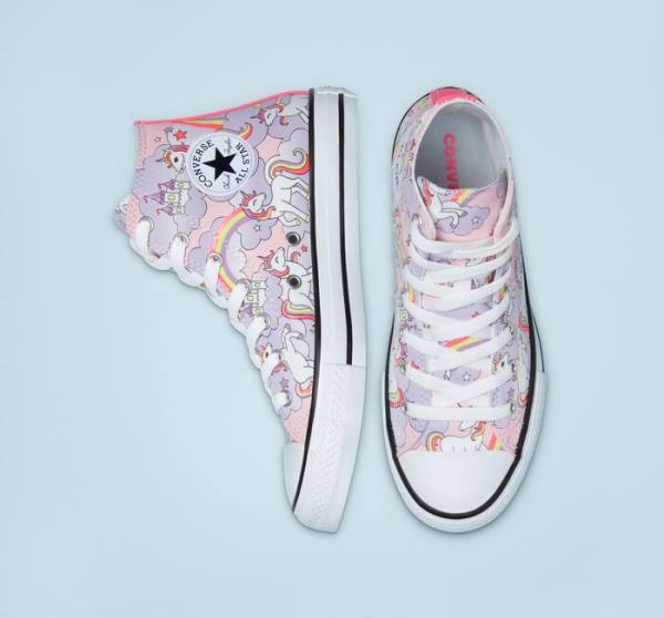 Boty Vysoké Converse Chuck Taylor All Star Neon Unicorn Růžové Viacfarebný Bílé | CV-285MKY