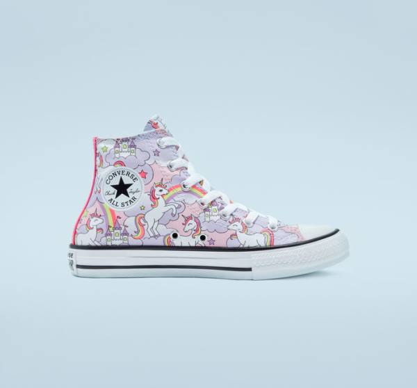 Boty Vysoké Converse Chuck Taylor All Star Neon Unicorn Růžové Viacfarebný Bílé | CV-285MKY