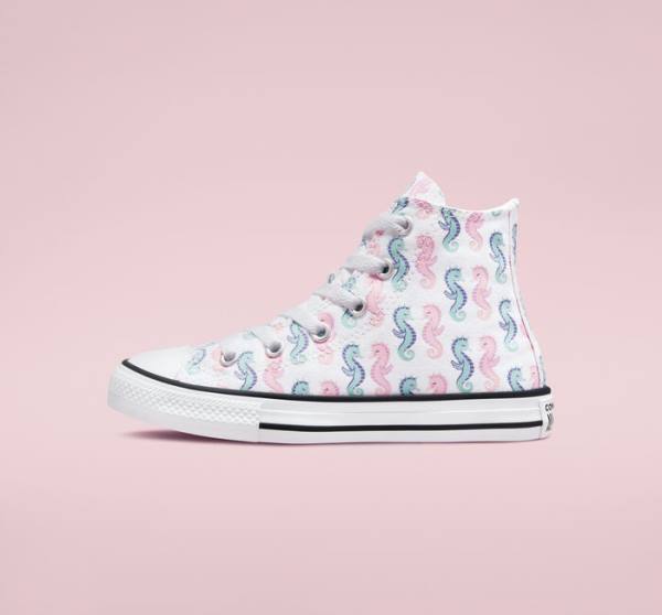 Boty Vysoké Converse Chuck Taylor All Star Seahorses Bílé Růžové Světle | CV-325QYA