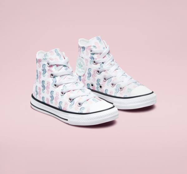 Boty Vysoké Converse Chuck Taylor All Star Seahorses Bílé Růžové Světle | CV-325QYA