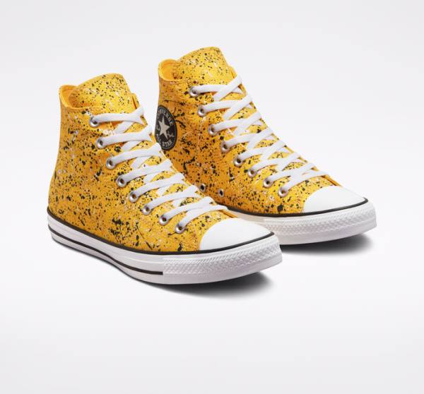 Boty Vysoké Converse Chuck Taylor All Star Archive Paint Splatter Bílé | CV-460AYW