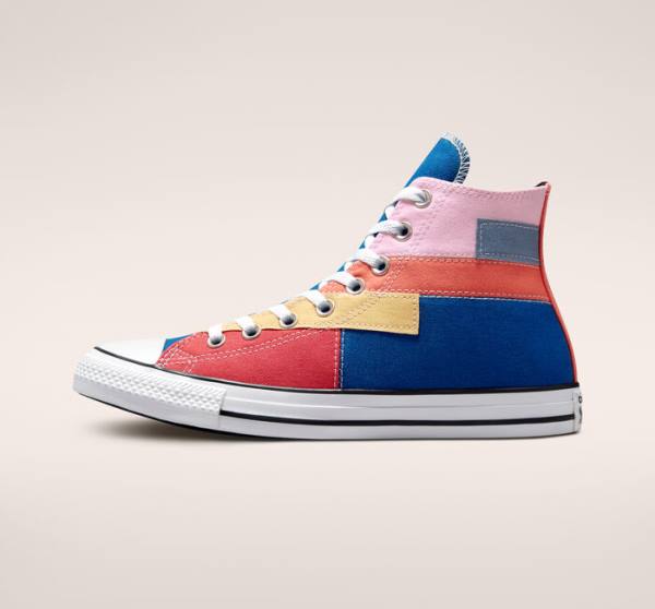 Boty Vysoké Converse Chuck Taylor All Star Patchwork Blankyt Růžové | CV-548BWH