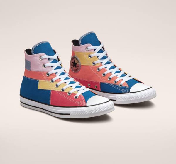 Boty Vysoké Converse Chuck Taylor All Star Patchwork Blankyt Růžové | CV-548BWH