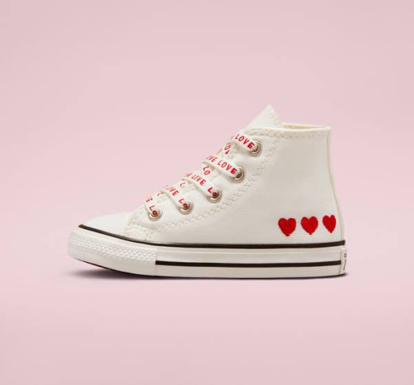 Boty Vysoké Converse Chuck Taylor All Star Crafted with Love Bílé Červené | CV-571OWC