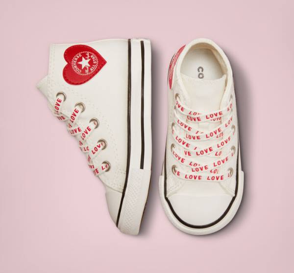 Boty Vysoké Converse Chuck Taylor All Star Crafted with Love Bílé Červené | CV-571OWC