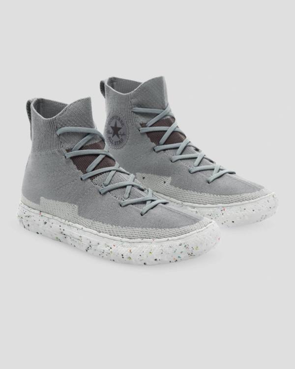 Boty Vysoké Converse Chuck Taylor All Star Renew Crater Knit Šedé | CV-583QRB