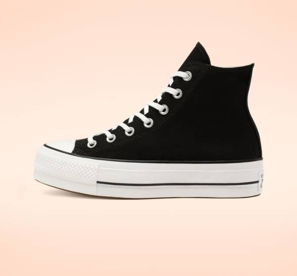 Boty Vysoké Converse Chuck Taylor All Star Lift Platformyě Platene Černé Bílé | CV-589NRU