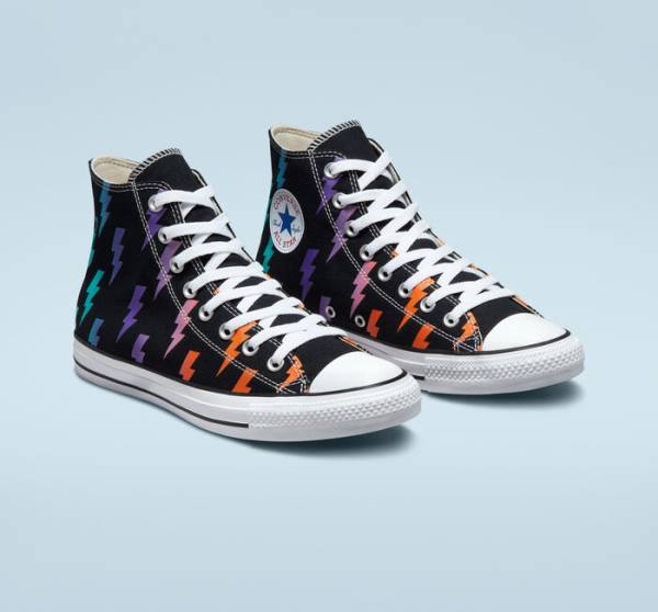 Boty Vysoké Converse Chuck Taylor All Star Archive Prints Černé Blankyt Tyrkysové | CV-591KXP