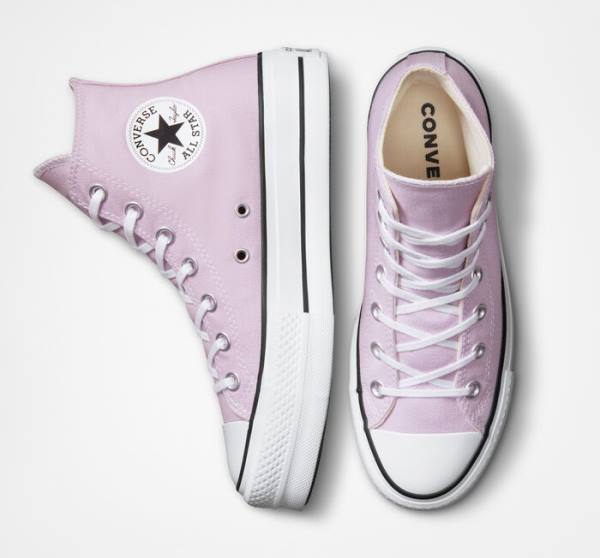 Boty Vysoké Converse Chuck Taylor All Star Lift Platformyě Seasonal Color Bílé Černé | CV-592ARN