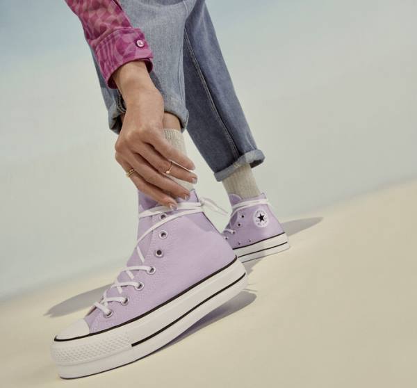 Boty Vysoké Converse Chuck Taylor All Star Lift Platformyě Seasonal Color Bílé Černé | CV-592ARN