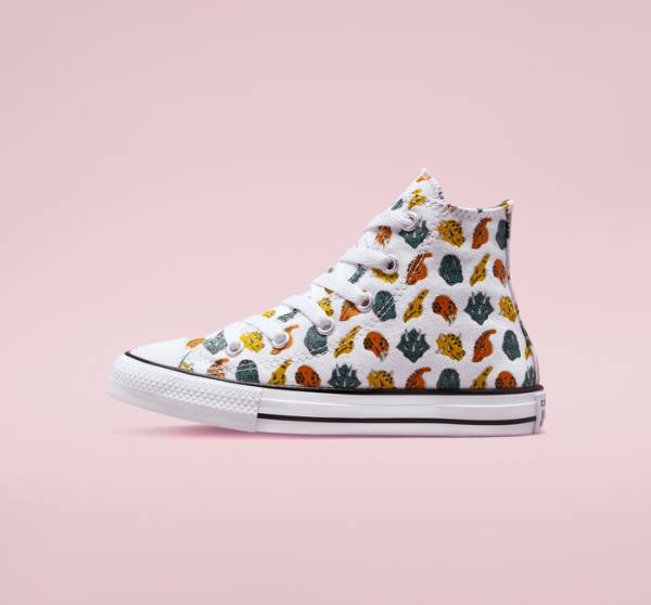 Boty Vysoké Converse Chuck Taylor All Star Dino Daze Bílé Tmavě Zelene Černé | CV-745CLW