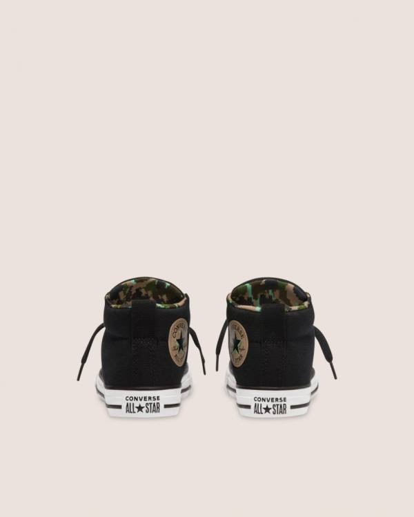 Boty Vysoké Converse Chuck Taylor All Star Street Digi Camo Černé | CV-756KBI