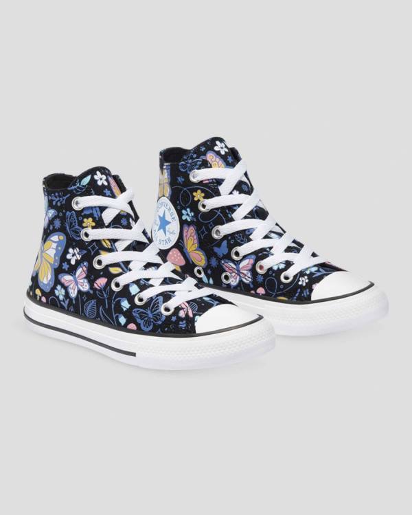 Boty Vysoké Converse Chuck Taylor All Star Butterfly Fun Černé | CV-768TVU