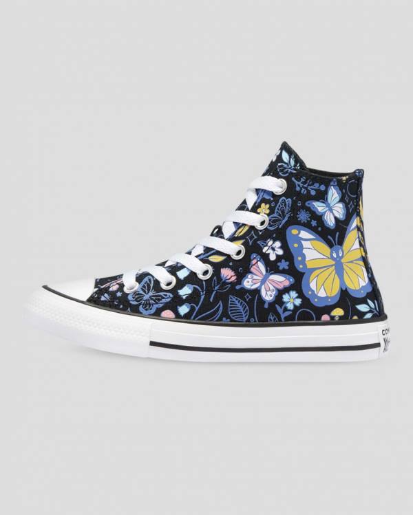 Boty Vysoké Converse Chuck Taylor All Star Butterfly Fun Černé | CV-768TVU