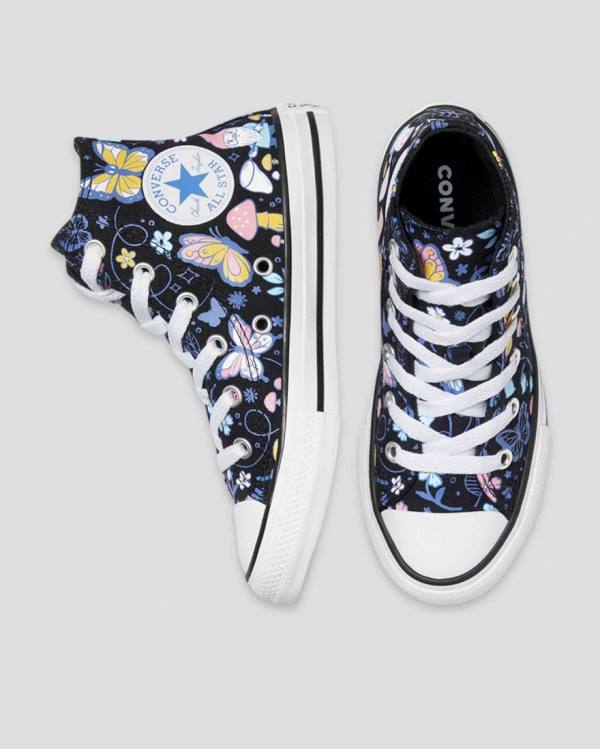 Boty Vysoké Converse Chuck Taylor All Star Butterfly Fun Černé | CV-768TVU