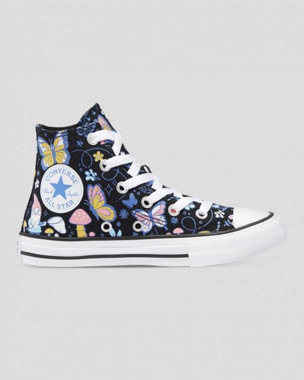 Boty Vysoké Converse Chuck Taylor All Star Butterfly Fun Černé | CV-768TVU