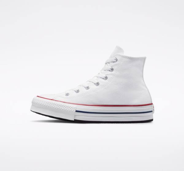 Boty Vysoké Converse Chuck Taylor All Star Lift Platformyě Bílé Tmavě Červené Tmavě Blankyt | CV-780HKB