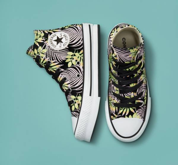 Boty Vysoké Converse Chuck Taylor All Star Lift Platformyě Bright Plants Černé Růžové Světle Zelene | CV-975NDR