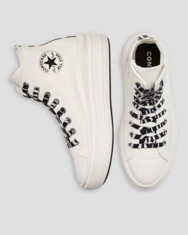 Boty Vysoké Converse Chuck Taylor Move Zebra Print Platformyě Béžový | CV-935STL