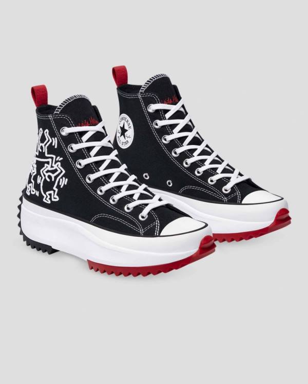 Boty Vysoké Converse Keith Haring Run Star Hike Černé | CV-984TLU