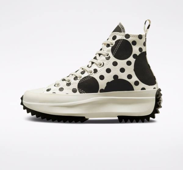 Boty Vysoké Converse Run Star Hike Platformyě Polka Dots Černé | CV-320PWD