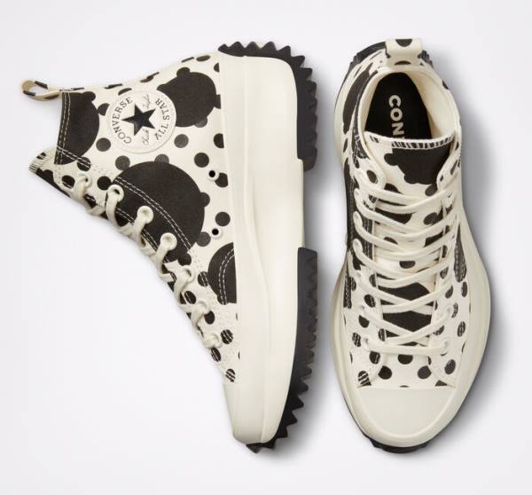 Boty Vysoké Converse Run Star Hike Platformyě Polka Dots Černé | CV-320PWD