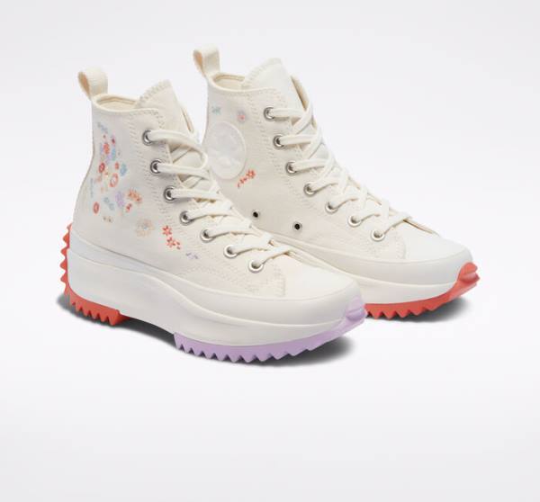 Boty Vysoké Converse Run Star Hike Platformyě Embroidered Floral Světle | CV-475YQB