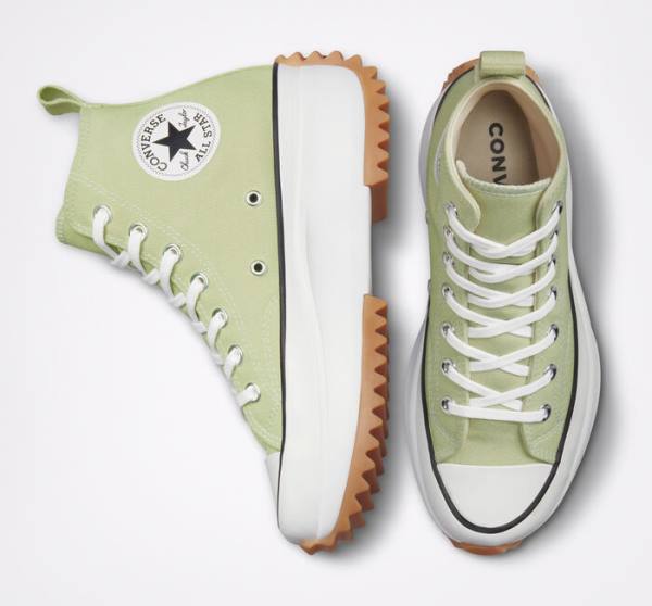 Boty Vysoké Converse Run Star Hike Platformyě Seasonal Color Olivy Zelené Černé Bílé | CV-487WOE