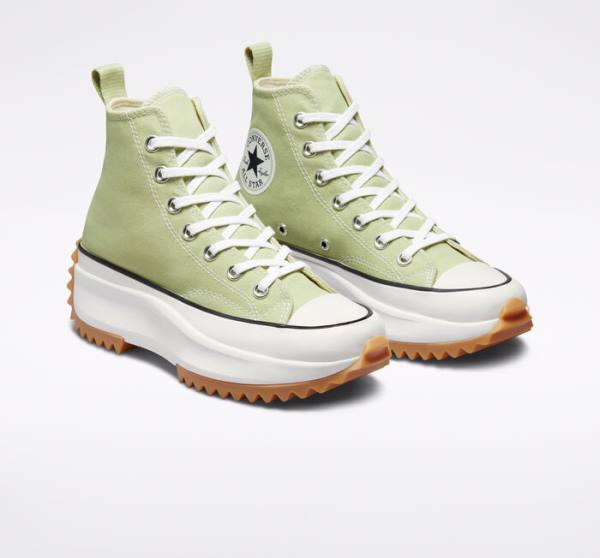 Boty Vysoké Converse Run Star Hike Platformyě Seasonal Color Olivy Zelené Černé Bílé | CV-487WOE