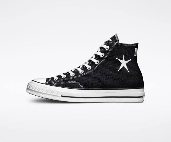 Boty Vysoké Converse Stussy Chuck 70 Černé Bílé | CV-435ILT