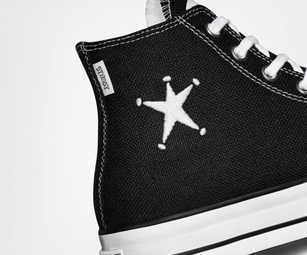 Boty Vysoké Converse Stussy Chuck 70 Černé Bílé | CV-435ILT