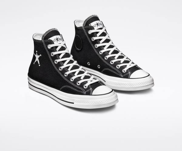 Boty Vysoké Converse Stussy Chuck 70 Černé Bílé | CV-435ILT