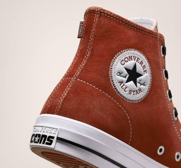 Skate Boty Converse CONS Chuck Taylor All Star Pro Semišové Černé Bílé | CV-283BJH