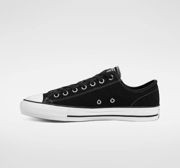 Skate Boty Converse CONS Chuck Taylor All Star Pro Semišové Černé Bílé | CV-630CFL