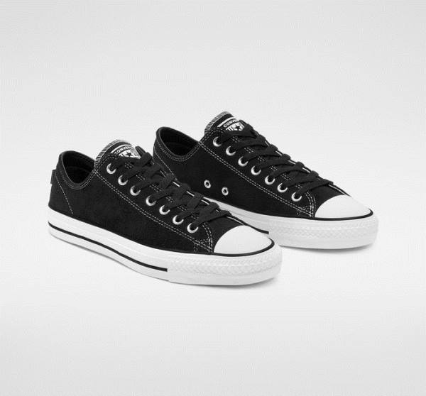 Skate Boty Converse CONS Chuck Taylor All Star Pro Semišové Černé Bílé | CV-630CFL