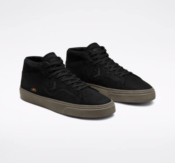 Skate Boty Converse CONS Louie Lopez Pro Nubuck Læder Černé Světle Hnědé | CV-230LAO