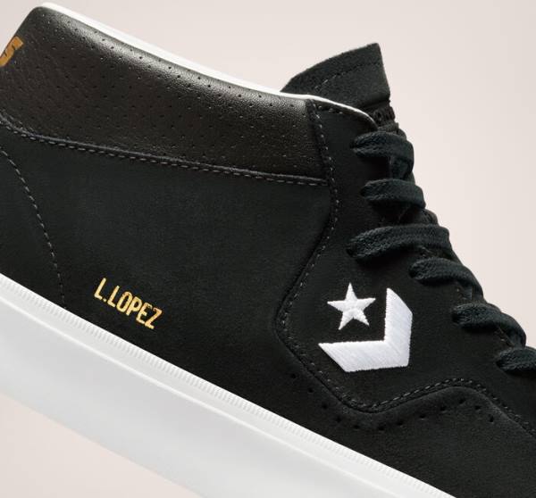 Skate Boty Converse CONS Louie Lopez Pro Mid Černé Bílé | CV-481PCI