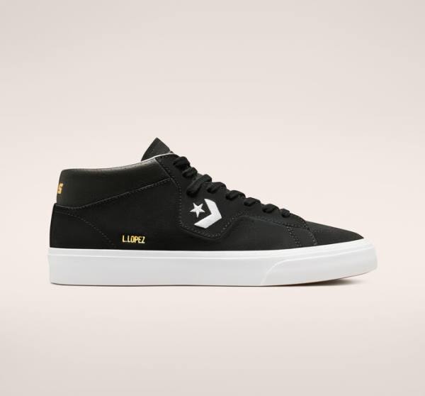 Skate Boty Converse CONS Louie Lopez Pro Mid Černé Bílé | CV-481PCI